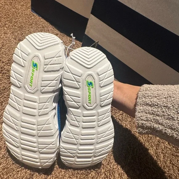 Sketchets Sport Blue and Green Kids Shoes size 12 NWT - Picture 6 of 6